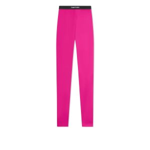 STRETCH VISCOSE LEGGINGS WITH SIDE POCKETS
